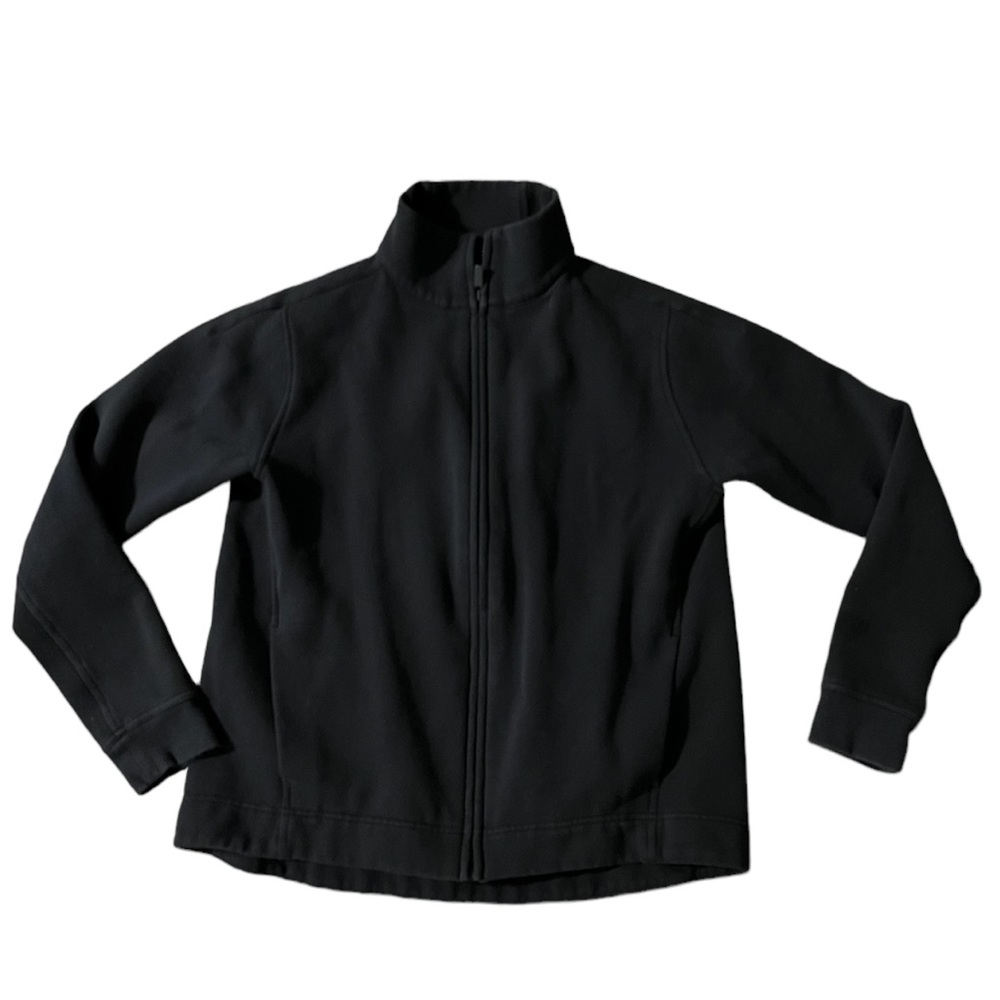 LuLuLemon Athletica Womens Wind Down Jacket Black Full Zip Size 8 Fleece Lined